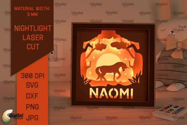 Nightlight Laser Cut. Home Decor SVG SVG Evgenyia Guschina 