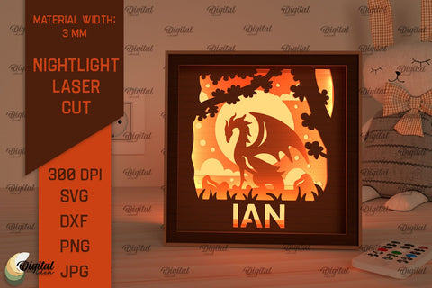 Nightlight Laser Cut. Home Decor SVG SVG Evgenyia Guschina 