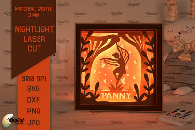 Nightlight Laser Cut. Home Decor SVG SVG Evgenyia Guschina 