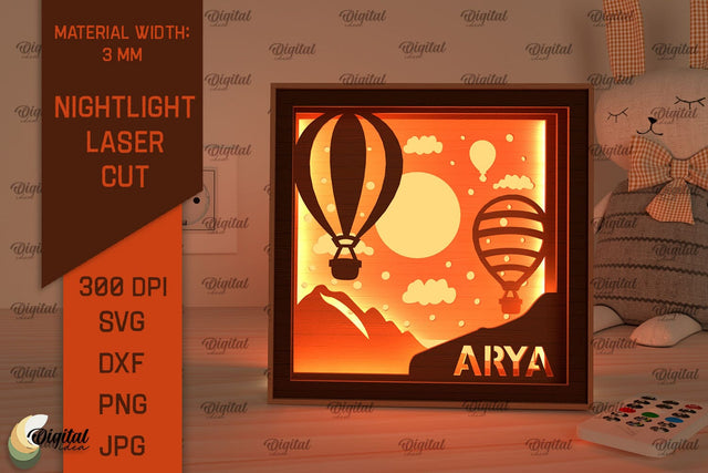 Nightlight Laser Cut. Home Decor SVG SVG Evgenyia Guschina 