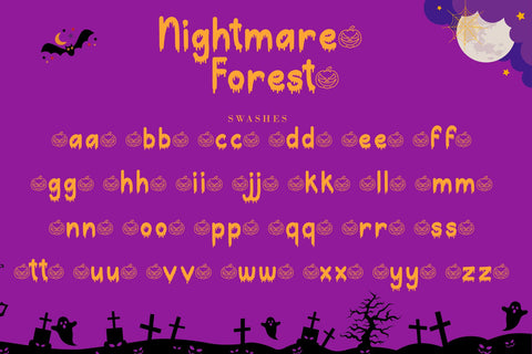 Nightmare Forest Font AEN Creative Store 