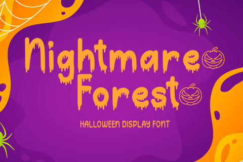 Nightmare Forest Font AEN Creative Store 