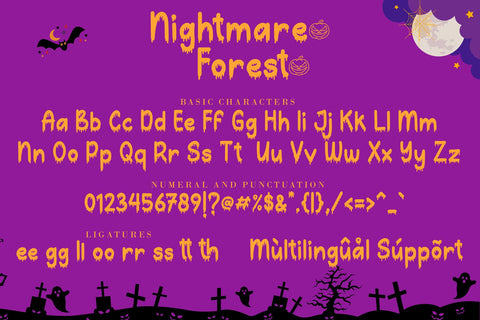 Nightmare Forest Font AEN Creative Store 