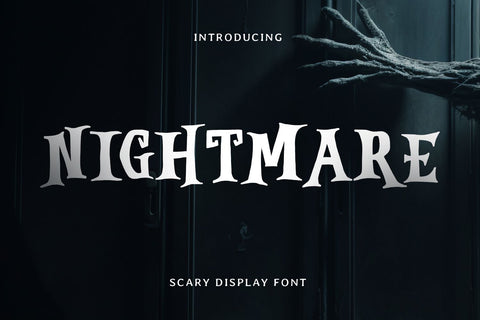 NIGHTMARE - Halloween Font Font Mozarella 
