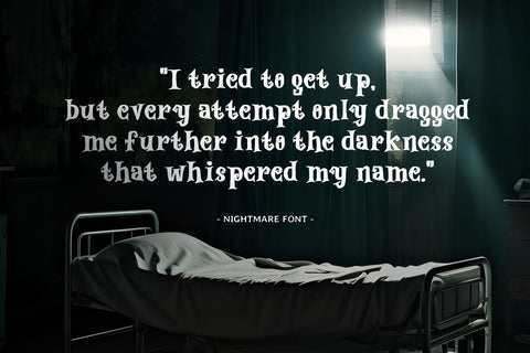 NIGHTMARE - Halloween Font Font Mozarella 