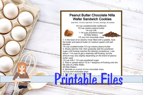 Nilla Wafer Recipe Cards 3D Paper Family Creations 