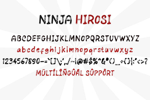 Ninja Hirosi Font Prasetya Letter 