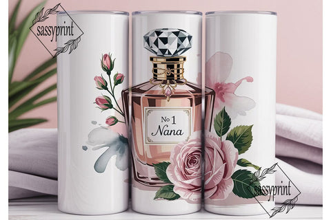 No 1 Nana Perfume Bottle 20oz Tumbler Sublimation sassyprint 