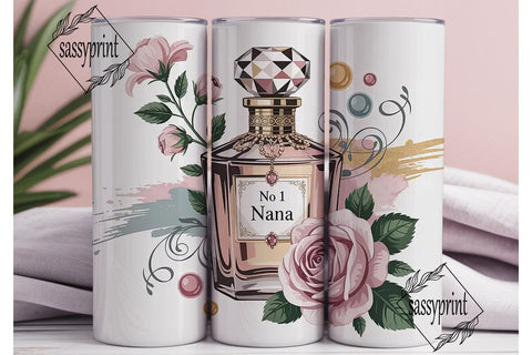 No 1 Nana Perfume Bottle 20oz Tumbler Sublimation sassyprint 