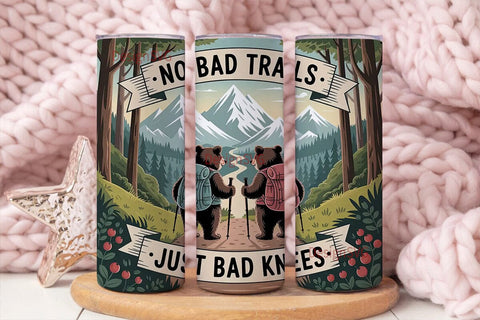 No Bad Trails Tumbler Wrap Sublimation DesignSVG 