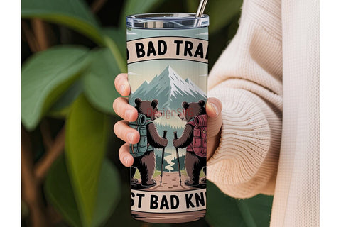 No Bad Trails Tumbler Wrap Sublimation DesignSVG 