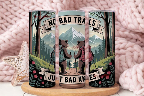 No Bad Trails Tumbler Wrap Sublimation DesignSVG 