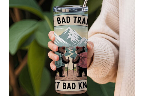 No Bad Trails Tumbler Wrap Sublimation DesignSVG 