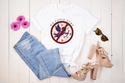 No Cupid Zone - Anti Valentines Day Sublimation Sublimation CraftLabSVG 