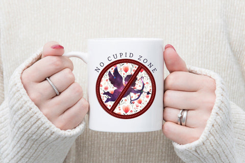 No Cupid Zone - Anti Valentines Day Sublimation Sublimation CraftLabSVG 