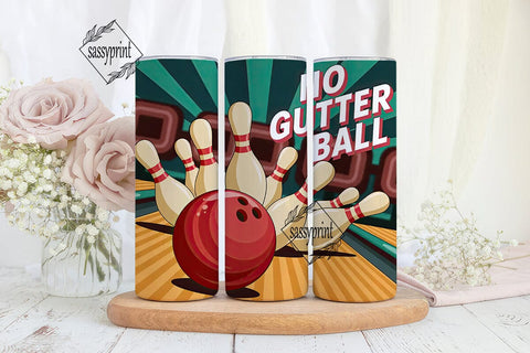 No Gutter Ball 20oz Tumbler Wrap Sublimation sassyprint 