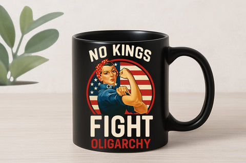 No Kings Fight Oligarchy Rosie the Riveter SVG SVG BillahCrafts 