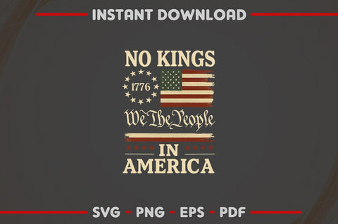 No Kings In America 1776 SVG Patriotic We The People Design SVG BillahCrafts 