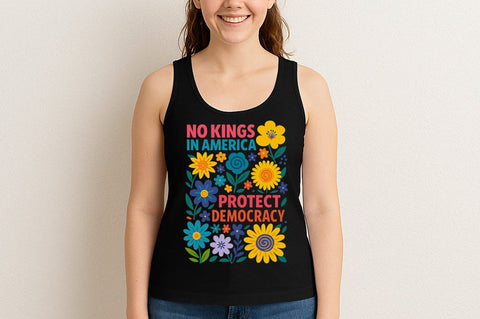 No Kings in America Protect Democracy SVG Floral Design SVG BillahCrafts 