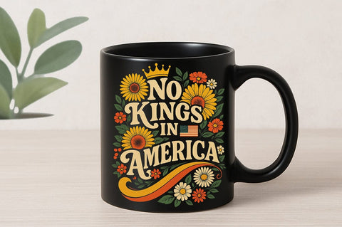 No Kings in America SVG Patriotic 4th of July Retro USA Cut File SVG BillahCrafts 