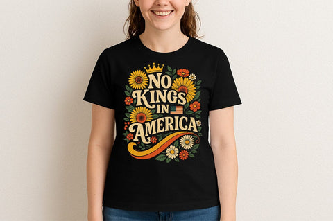 No Kings in America SVG Patriotic 4th of July Retro USA Cut File SVG BillahCrafts 