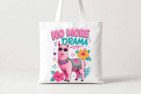No More Drama Llama PNG | Funny Llama Sublimation Design SVG BillahCrafts 