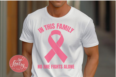 No One Fights Alone SVG Cut File for Cricut & Silhouette | Awareness | VIP Extended Use License SVG So Fontsy VIP Design Shop