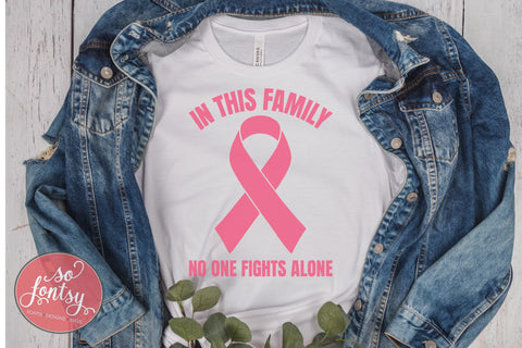 No One Fights Alone SVG Cut File for Cricut & Silhouette | Awareness SVG So Fontsy VIP Design Shop 