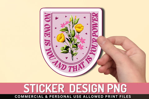No one is you Sticker Design Sublimation Regulrcrative 