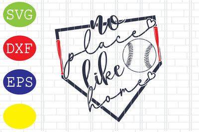 No Place Like Home Svg, Softball Silhouette, Softball File, Baseball Cut File, Sport Svg, Jpg, Eps, Dxf Files SVG DigitalSvgFiles 