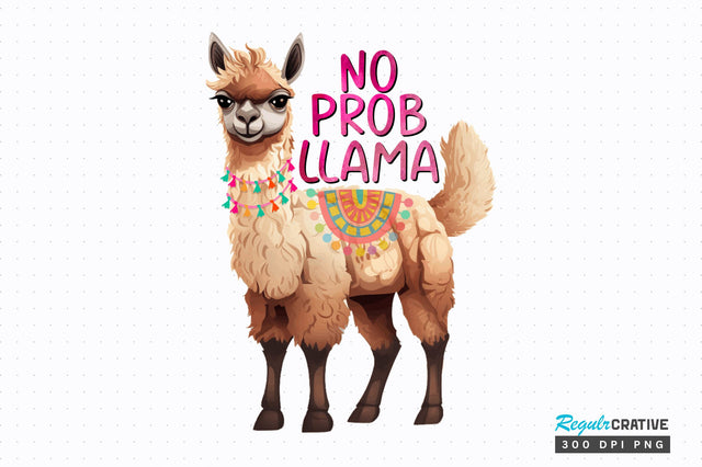 No prob llama Sublimation Design Sublimation Regulrcrative 