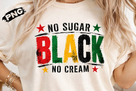 No Sugar No Cream Black PNG Shirt SVG DesignDestine 
