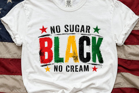No Sugar No Cream Black PNG Shirt SVG DesignDestine 