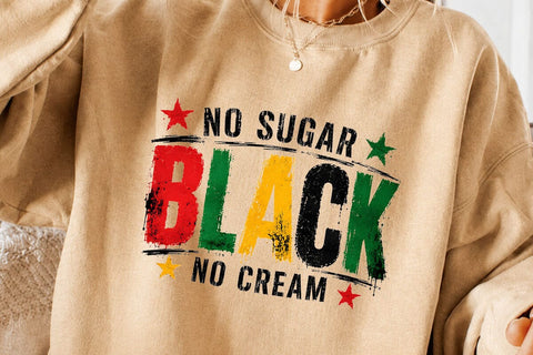 No Sugar No Cream Black PNG Shirt SVG DesignDestine 