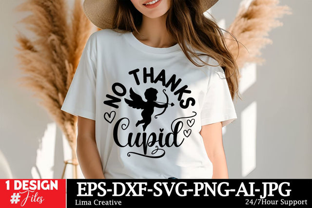 No THanks Cupid Round Sign SVG ,Happy Valentine's Day, Valentine's Day Round Sign SVG Cut File, Valentine's Day Sublimation, Valentine's Day Silhoutee,Valentine's Day SVG Bundle SVG Insomnia Std 