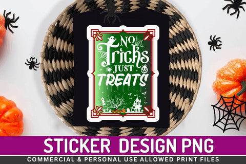No tricks just treats Stickers Design Sublimation Regulrcrative 