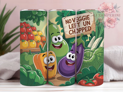 No Veggie Unchopped 20oz Tumbler, No Veggie Left Un Chopped, Tumbler Wrap, Sublimation Design, 20oz Tumbler, Kitchen Humor, Cooking Fun Sublimation Li Zamperini 