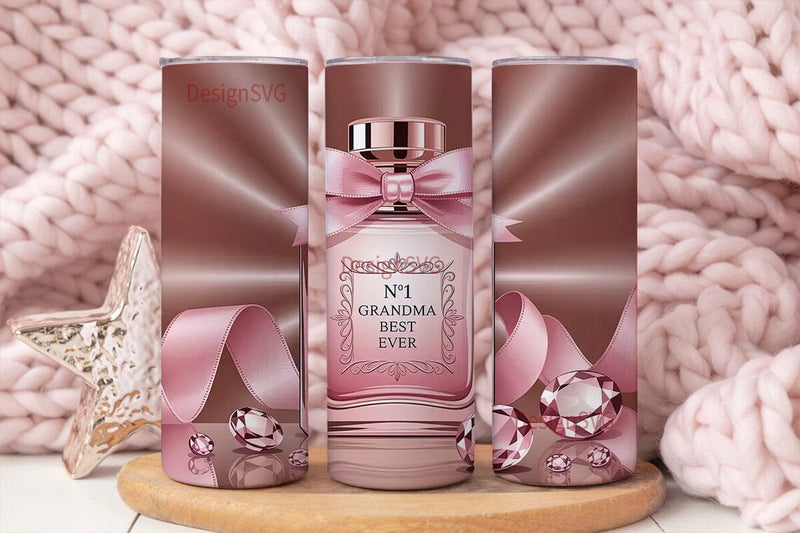 Nº1 Grandma Perfume 20oz Tumbler Wrap Sublimation DesignSVG 