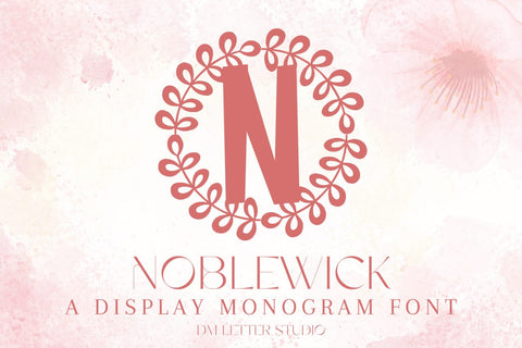 Noblecraft Monogram Font Font Dm Letter Studio 