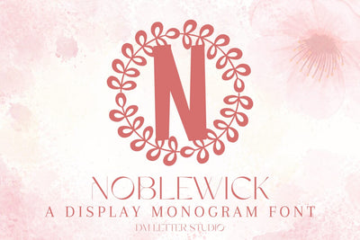 Noblewick Monogram Font Font Dm Letter Studio 