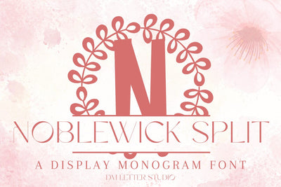 Noblewick Split Monogram Font Font Dm Letter Studio 