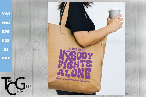 Nobody Fights Alone Chiari Malformation Awareness SVG SVG The Crafty Geek 