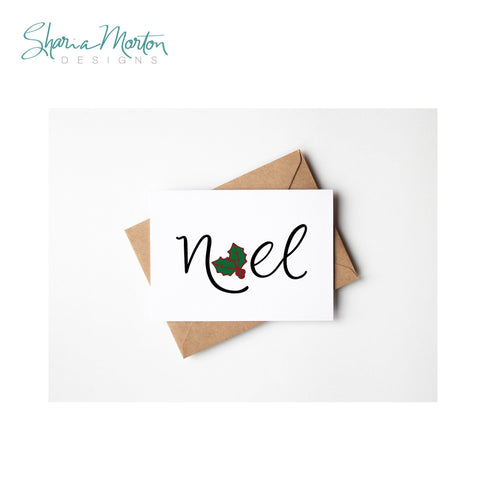 Noel in Fancy Script Christmas Mantle Sign SVG Sharia Morton Designs 