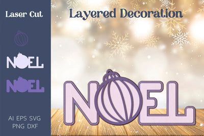 Noel svg, Christmas layered decor, Winter holiday 3D Paper AnastasiyaArtDesign 