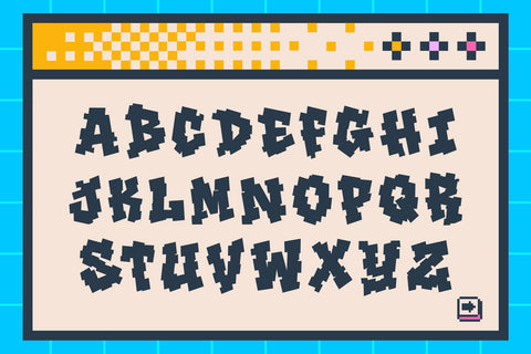 Noise Block - Pixelated Graffiti Retro Font Font Mozzatype 