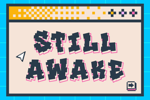 Noise Block - Pixelated Graffiti Retro Font Font Mozzatype 