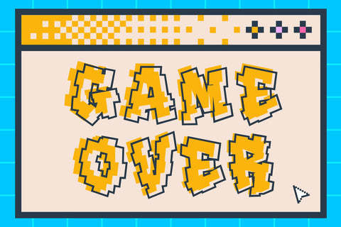 Noise Block - Pixelated Graffiti Retro Font Font Mozzatype 