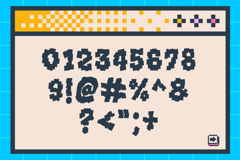 Noise Block - Pixelated Graffiti Retro Font Font Mozzatype 