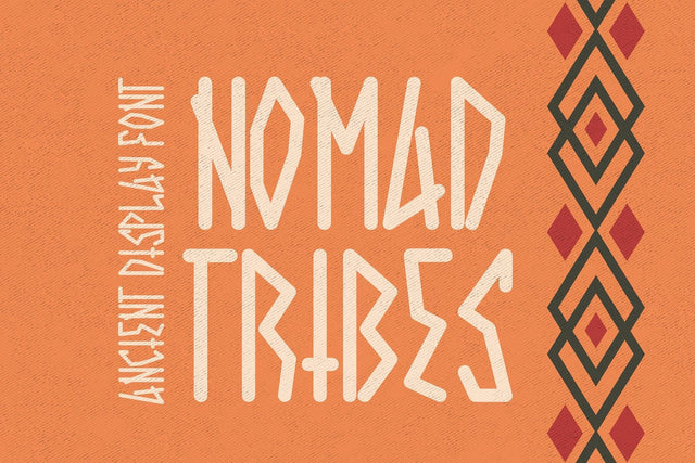 Nomad Tribes - Ancient Display Font Font Mozzatype 