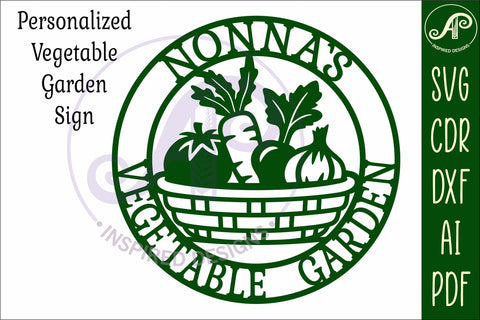 Nonna's Vegetable Garden Sign SVG, Laser Cut Vegetable SVG APInspireddesigns 